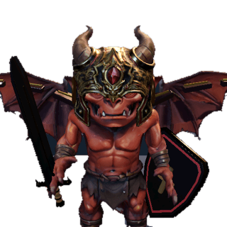 Devil fighter in fully upgraded gear