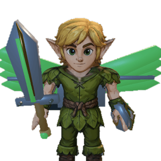 Elf fighter in fully upgraded gear