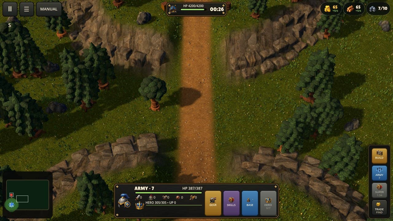 The approach lane between two cliff plateaus
