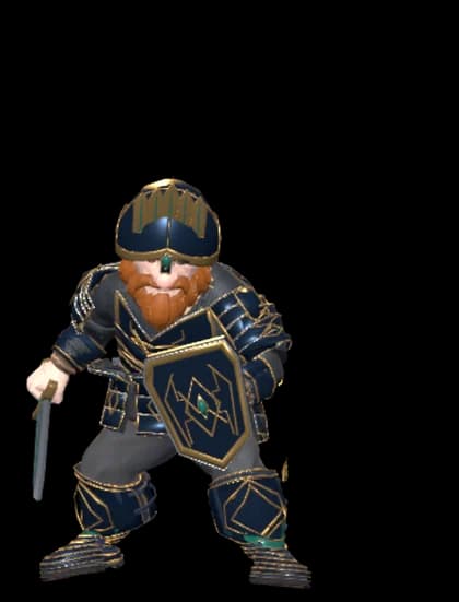 Dwarf fighter in maximum tier gear